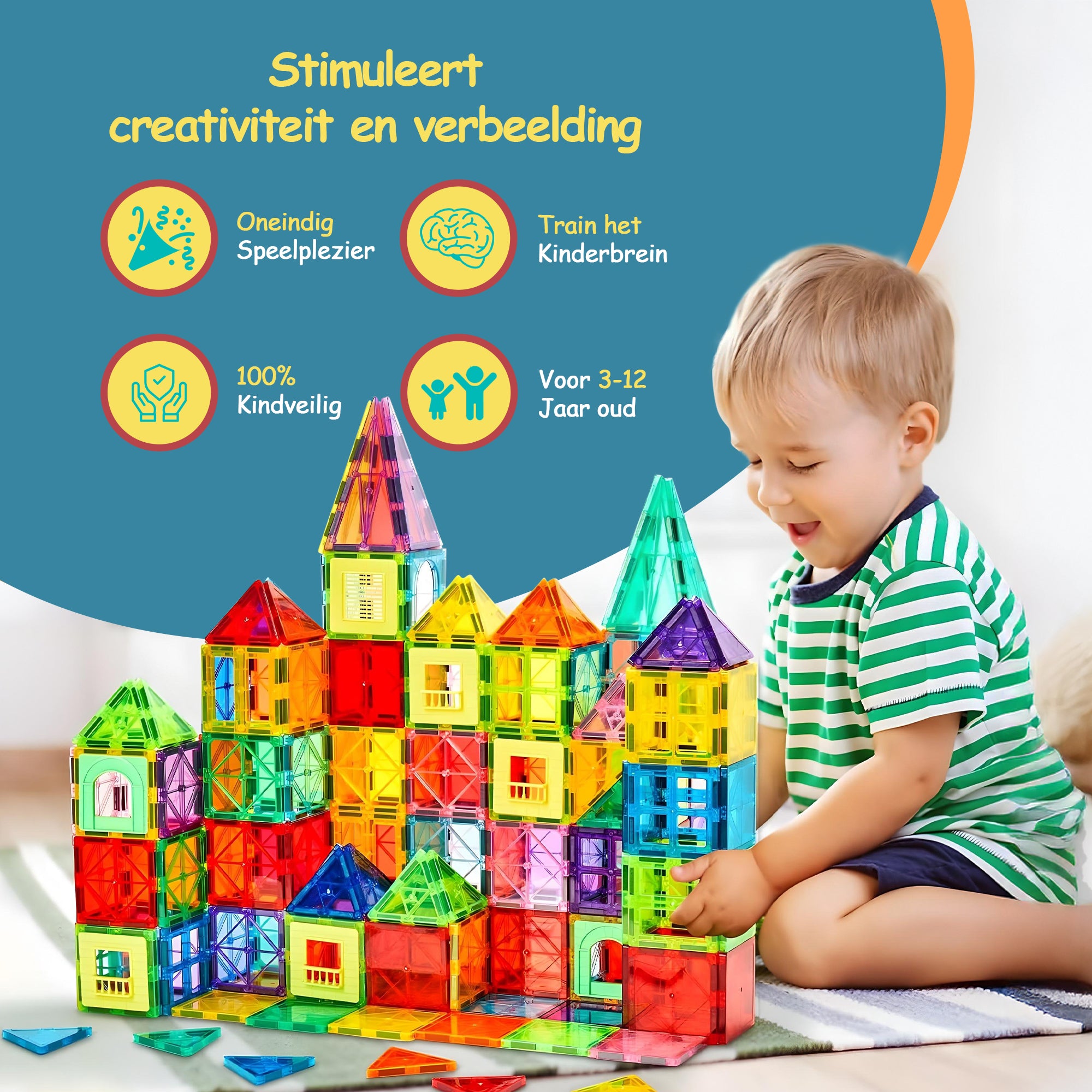 Magnetic Tiles Classic - 120 stuks