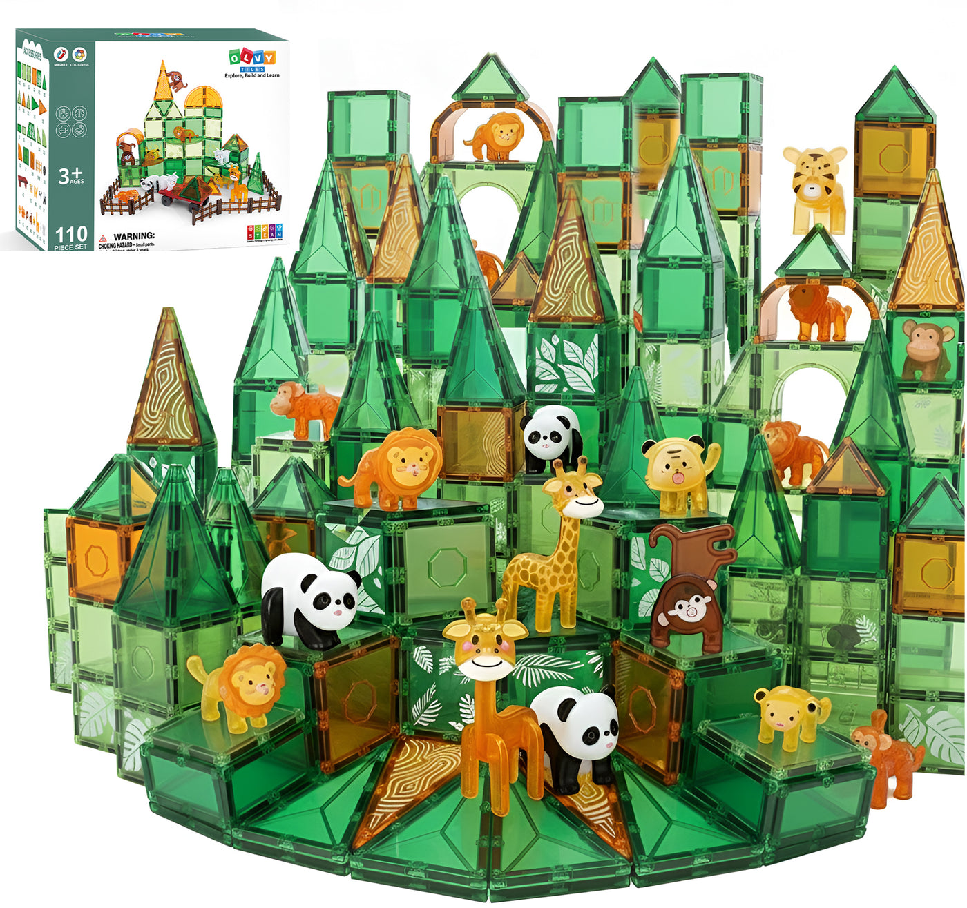 Magnetic Tiles Jungle - 110 stuks