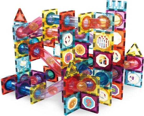 Magnetic Tiles Knikkerbaan - 100 stuks