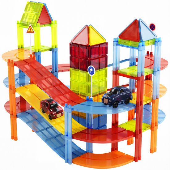 Magnetic Tiles - Racebaan 126 Stuks